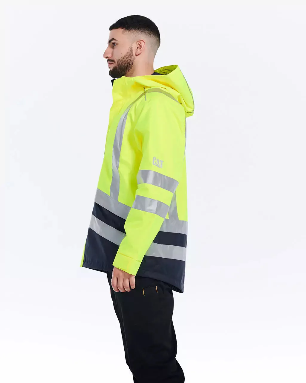 Men's Hi-Vis Waterproof Rain Jacket