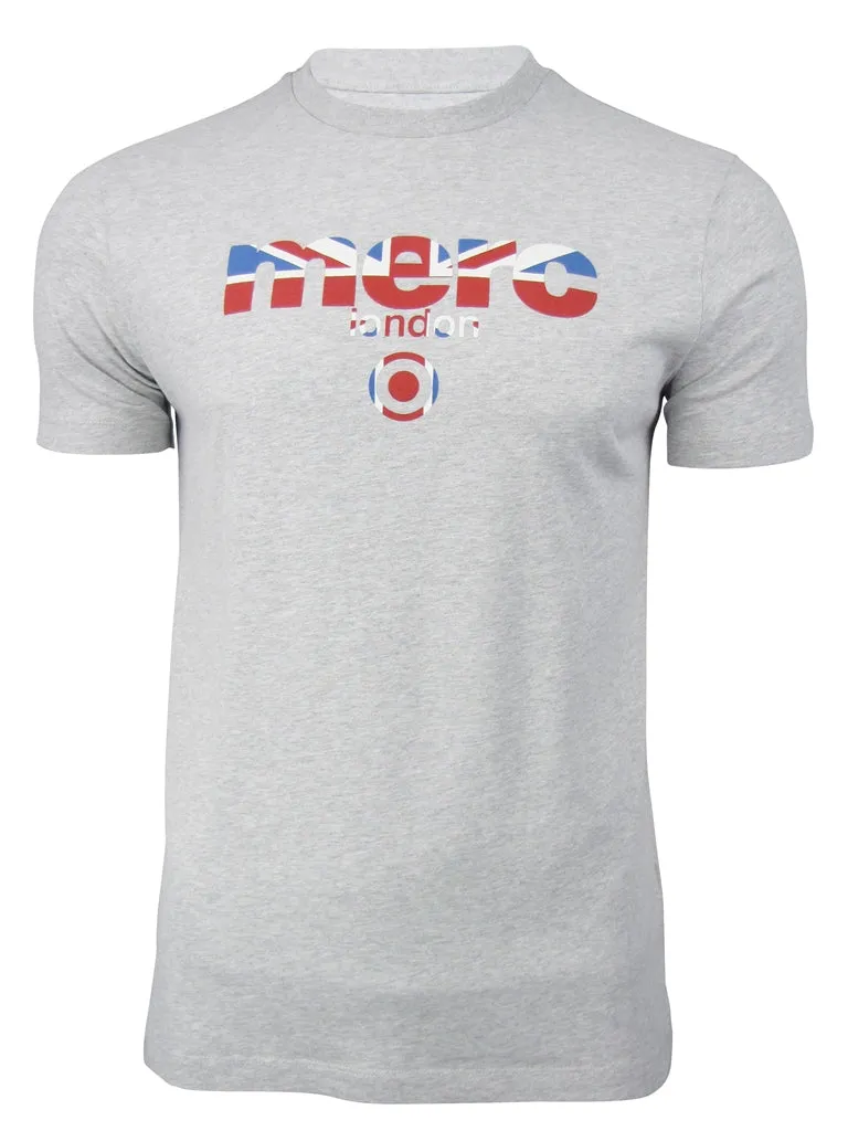 Mens Merc London T Shirt 'Broadwell' Raised Rubber Union Jack Print