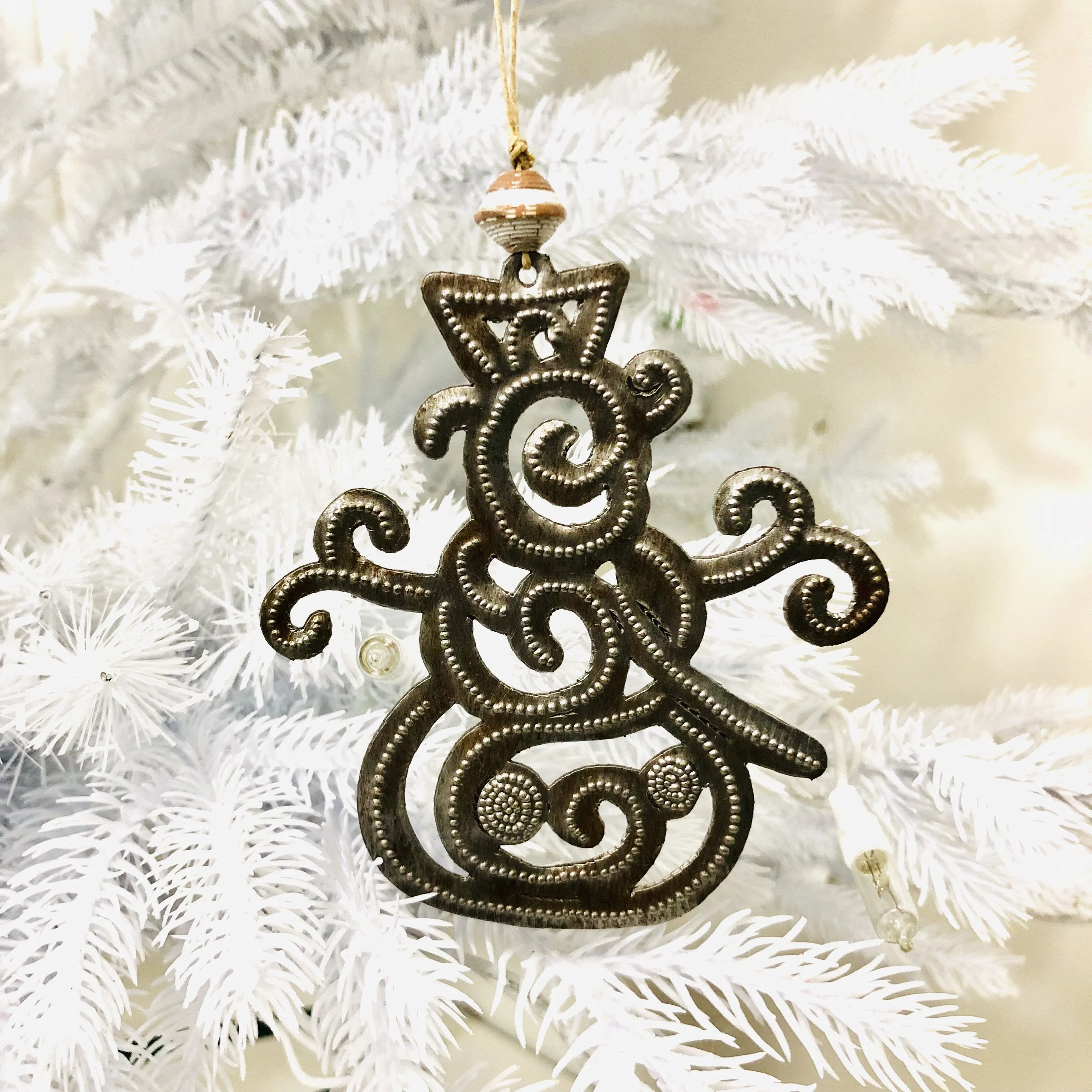 Metal Snowman Ornament