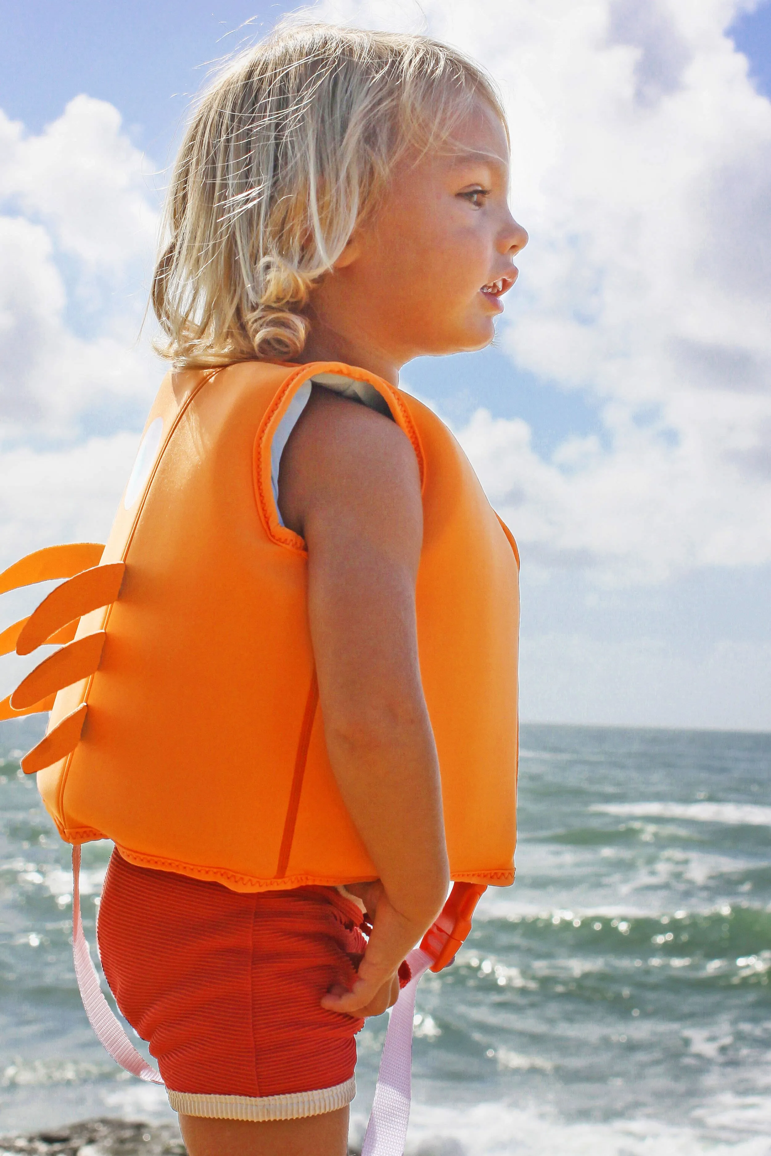 Neon Orange Sonny The Sea Creature Swim Vest