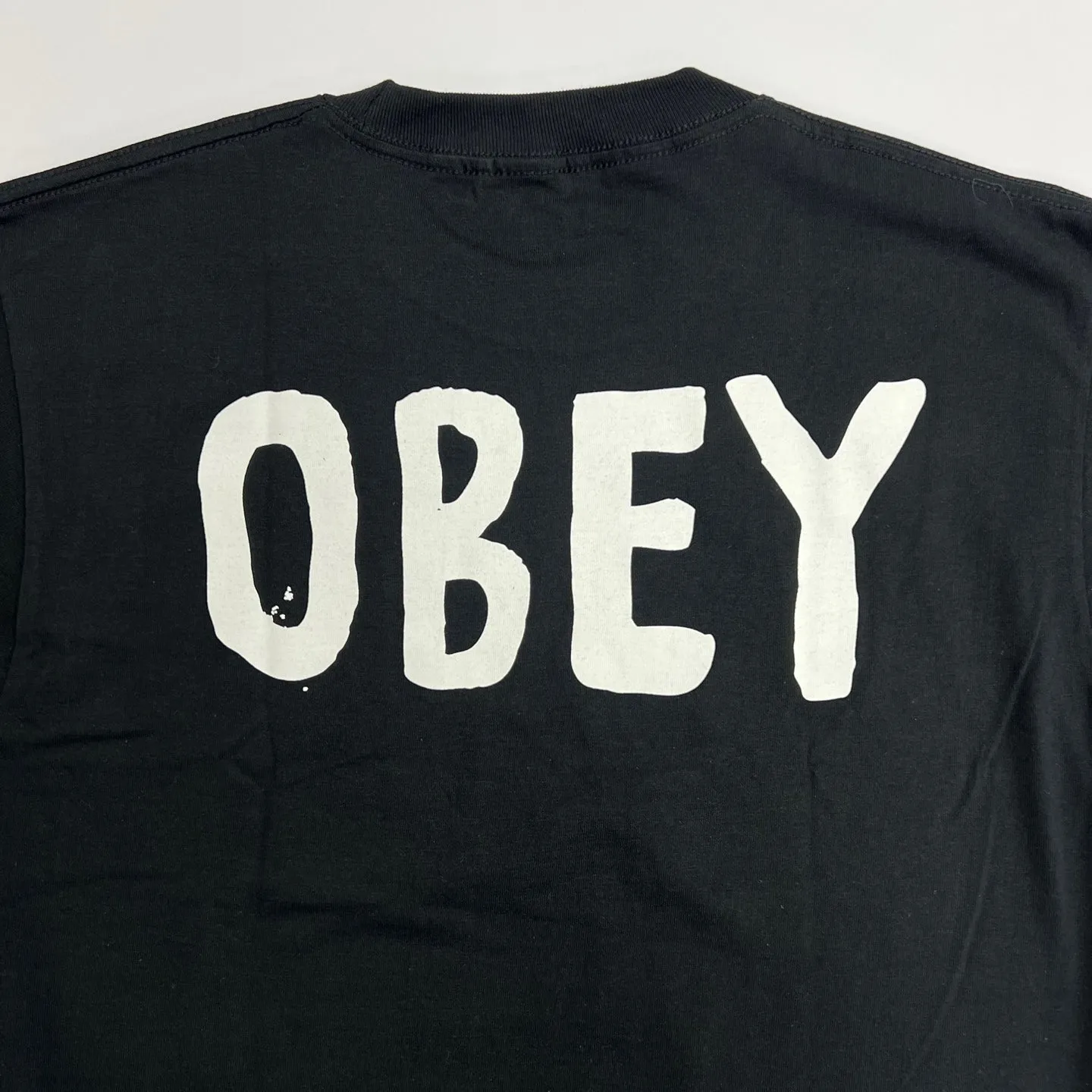 OBEY Logo Print T-Shirt - Black