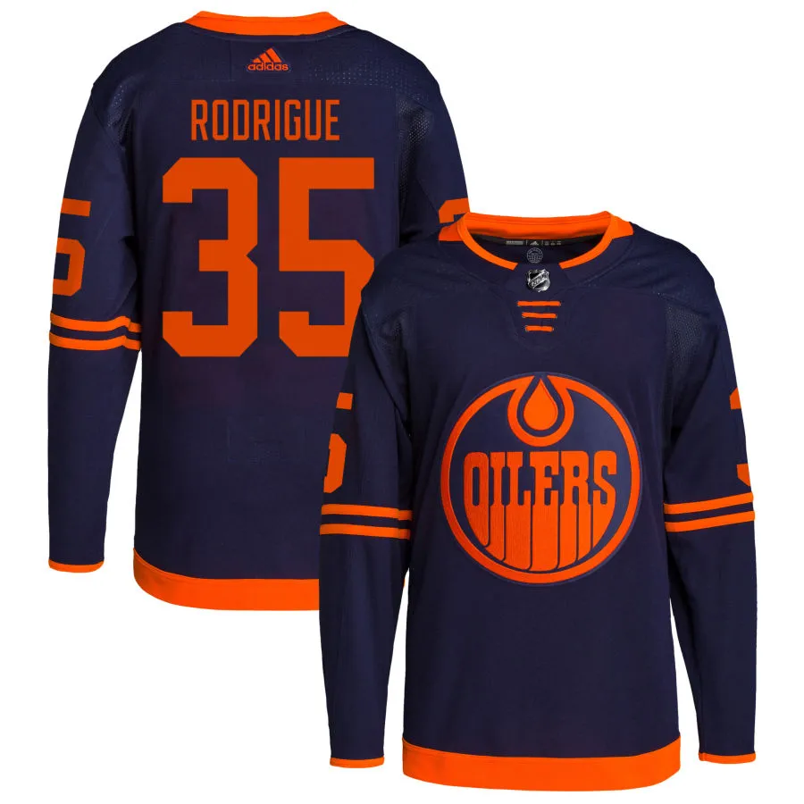 Olivier Rodrigue Edmonton Oilers adidas Alternate Primegreen Authentic Pro Jersey - Navy