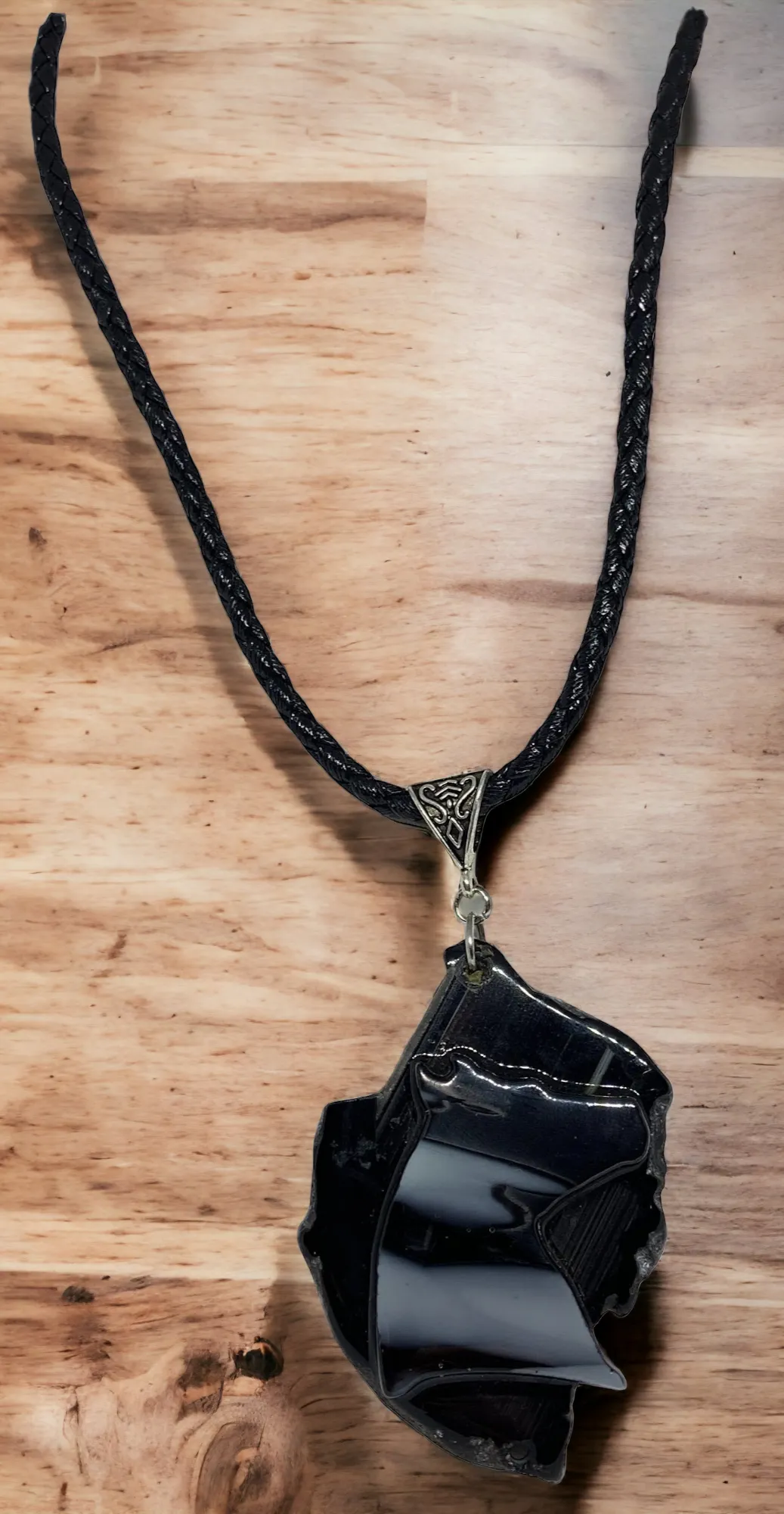 One-of-a-Kind Black Agate Horse Pendant Necklace | Protective & Adjustable