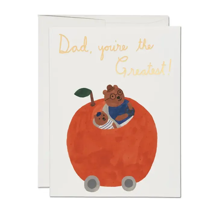 Orange Car Father's Day Notecard