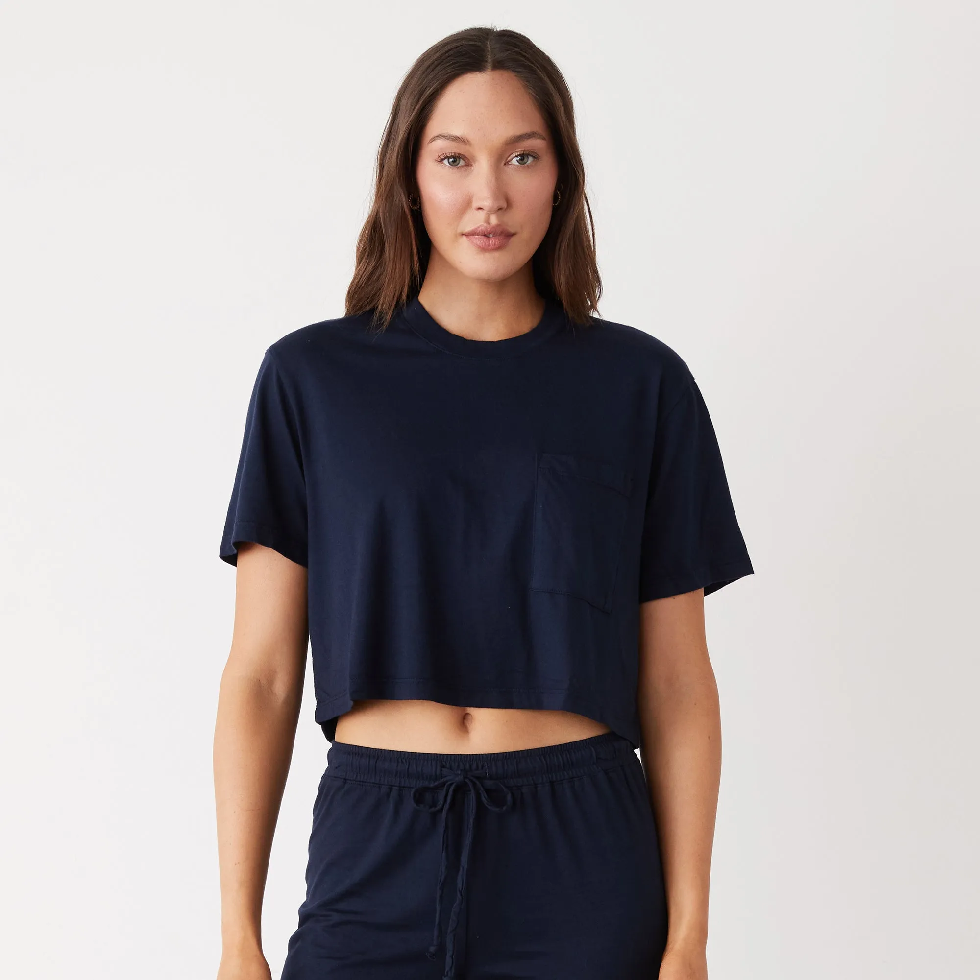 Organic Jersey Crop Pocket Tee