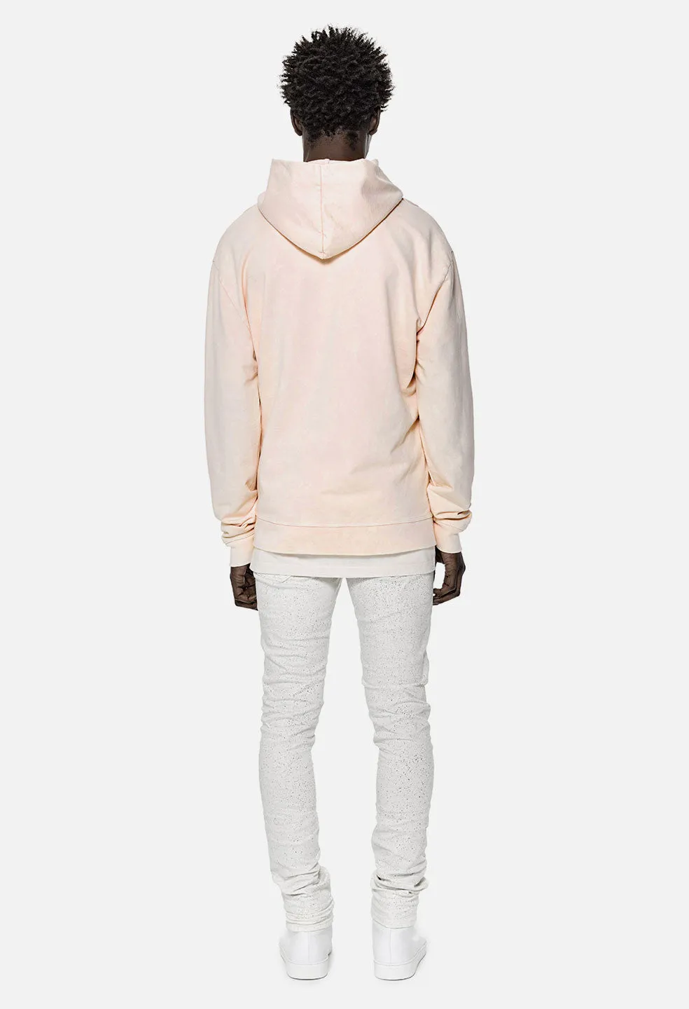 Oro Oversized Cropped Hoodie / Mineral Pink