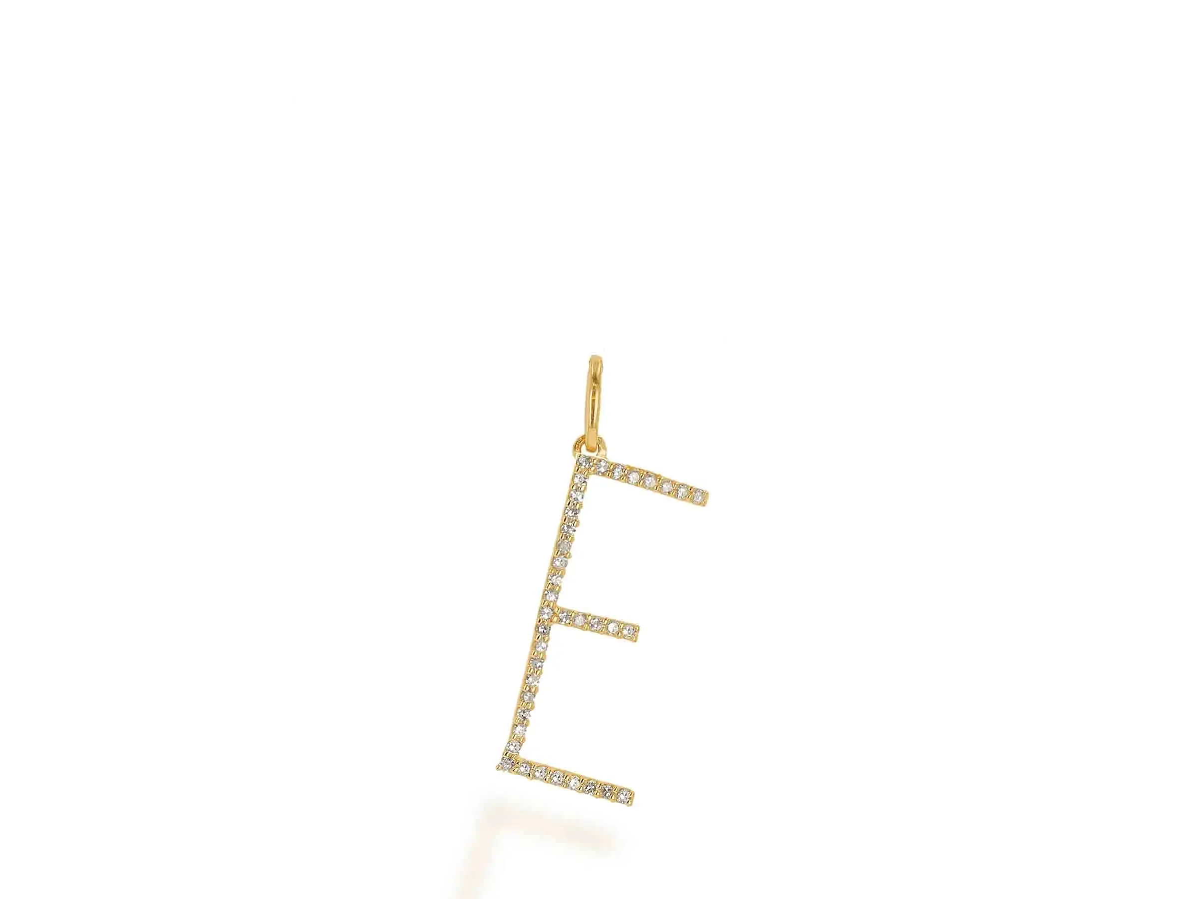 Oversized Diamond Letter Charm Without Chain