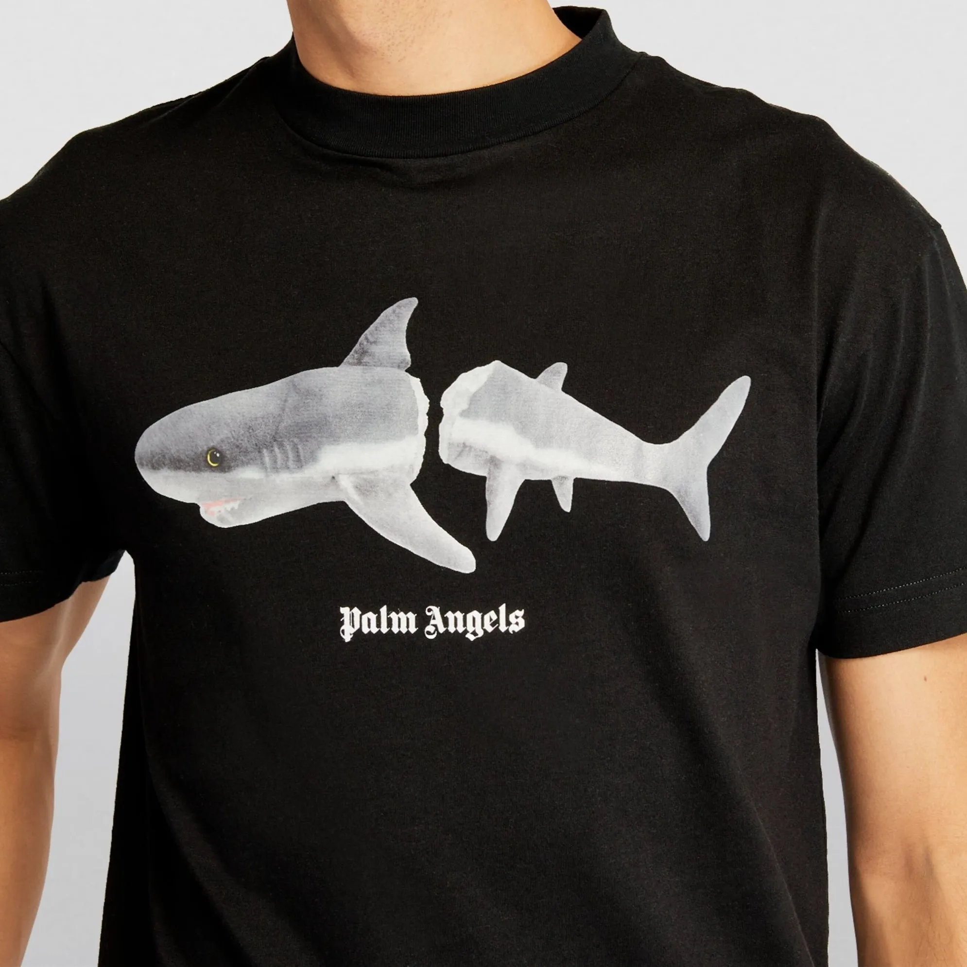 PALM ANGELS Kill The Shark Tee Black