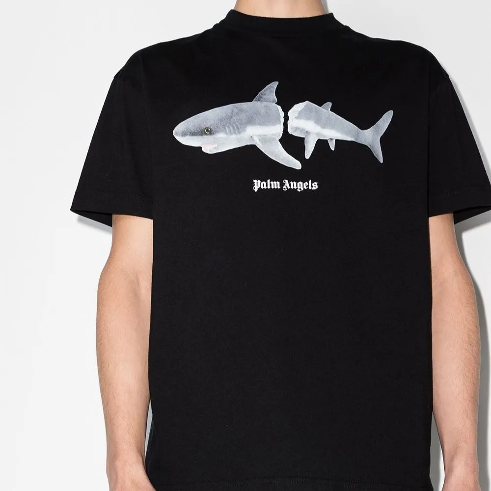 PALM ANGELS Kill The Shark Tee Black