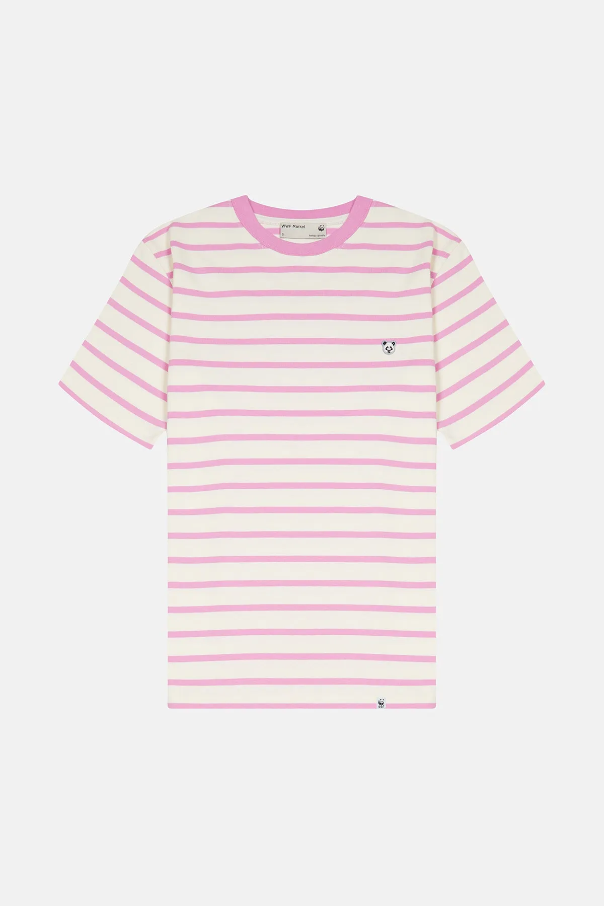 Panda Supreme izgili T-Shirt - Pembe /Krem