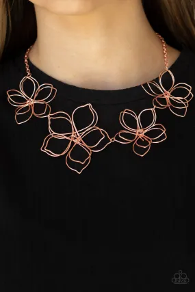 Paparazzi Flower Garden Fashionista Copper Necklace