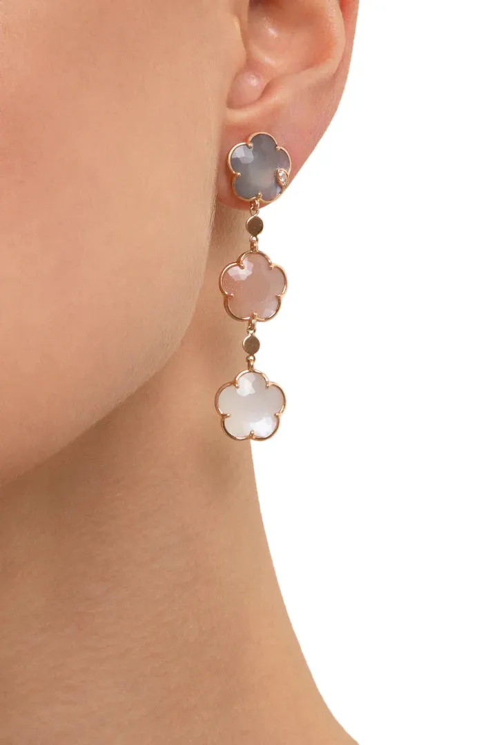 Pasquale Bruni - Bouquet Lunaire - Earrings with Moon Gems and Diamonds, 18k Rose Gold