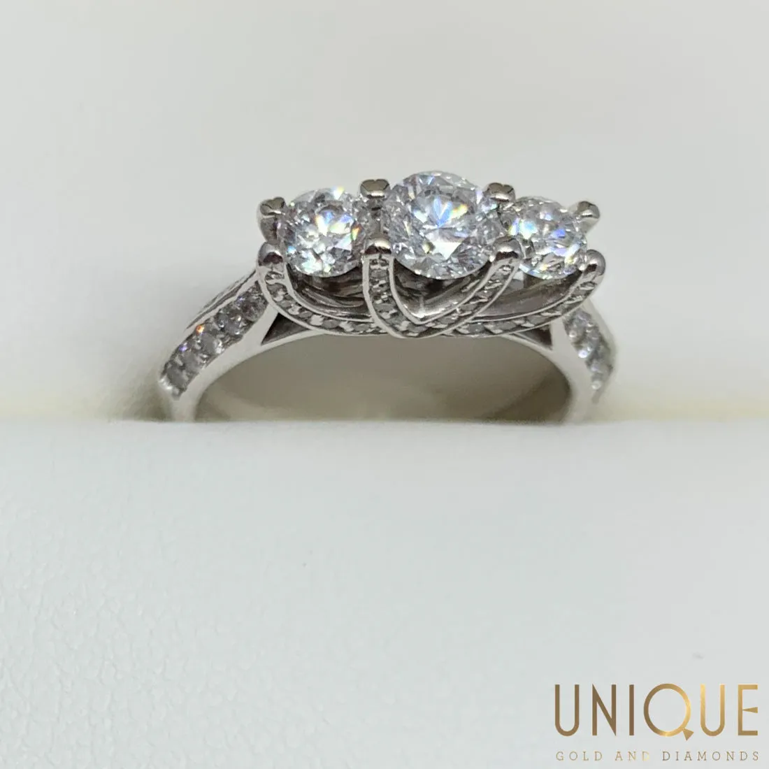 Past Present Future Lady's Round Diamond Ring