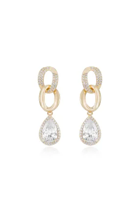 Pearl Drop Crystal Earrings