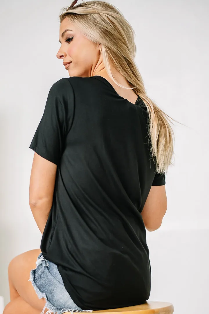 Plan For The Day Basic Pocket Top | Black