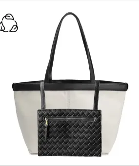 Priscilla Canvas Tote Bag - Black