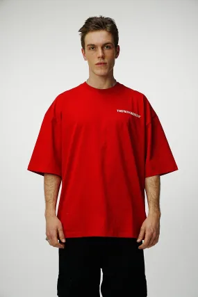 Provoke Heavy Oversized Tee - Red