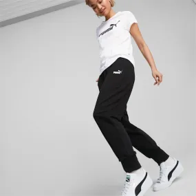 PUMA WOMEN'S ESSENTIAL FLEECE BLACK TRACKPANTS