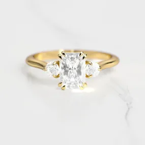 Radiant Diamond Ring With Accent Stones