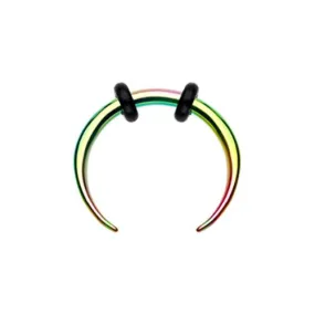 Rainbow Basic Steel Pincher WildKlass Septum Ring