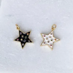 Rainbow Star Micro Pavé Crystal Charm