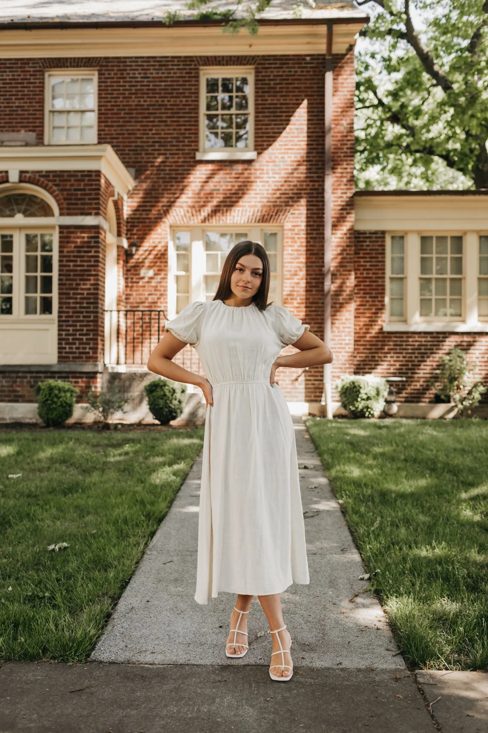 Raven Linen Midi Dress