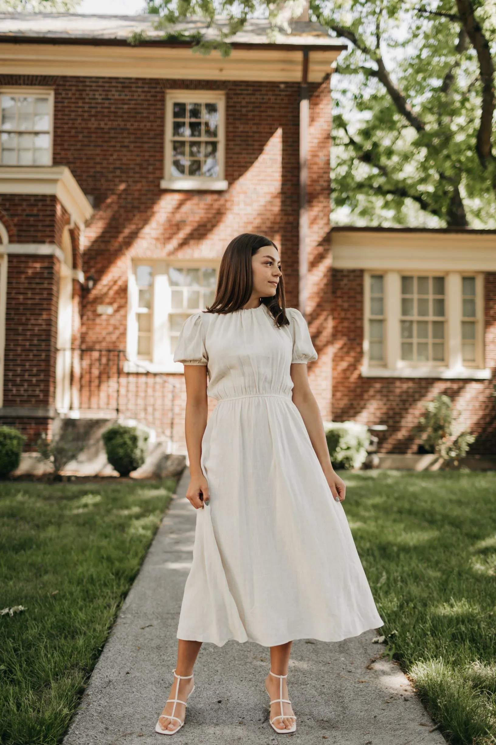 Raven Linen Midi Dress