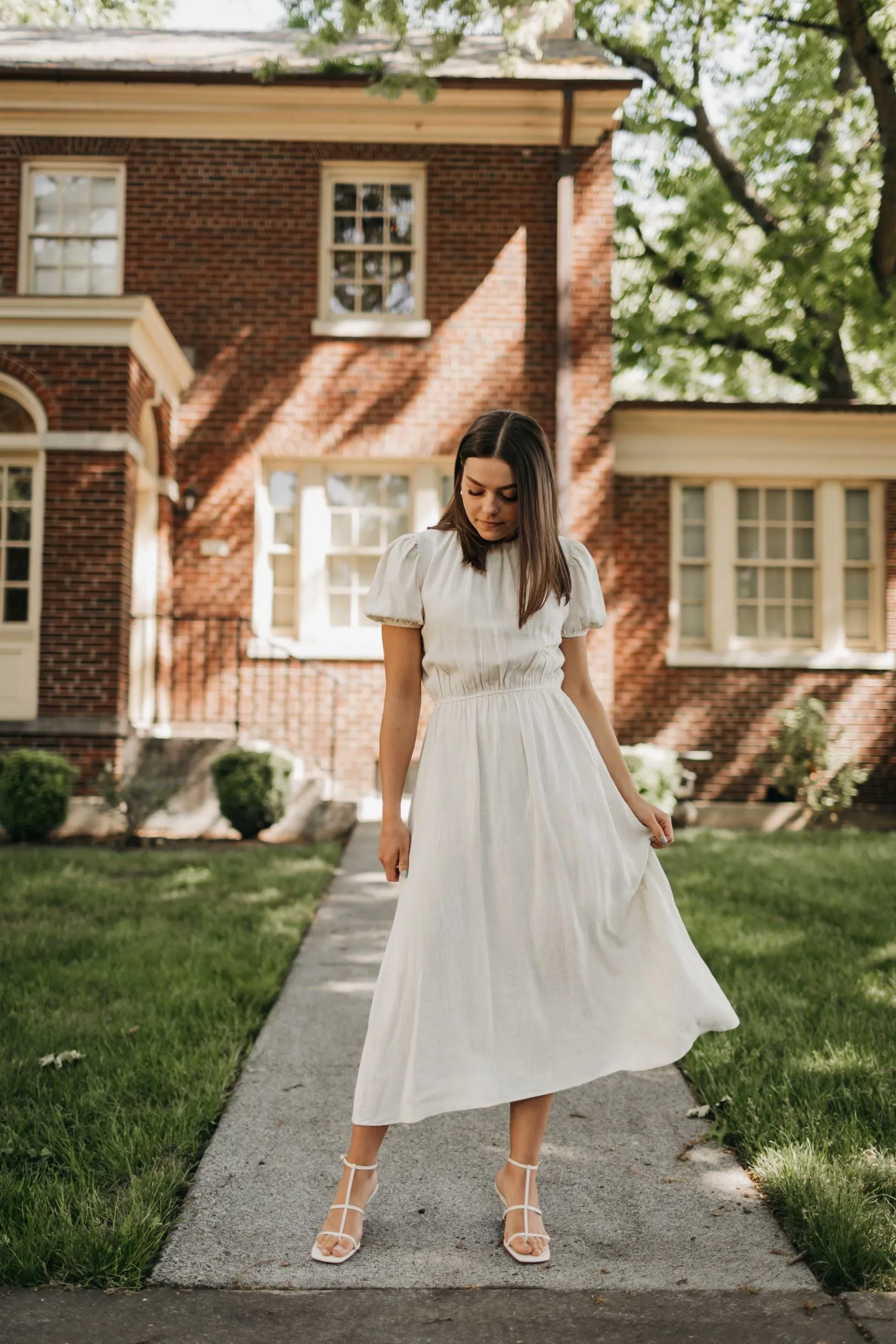 Raven Linen Midi Dress