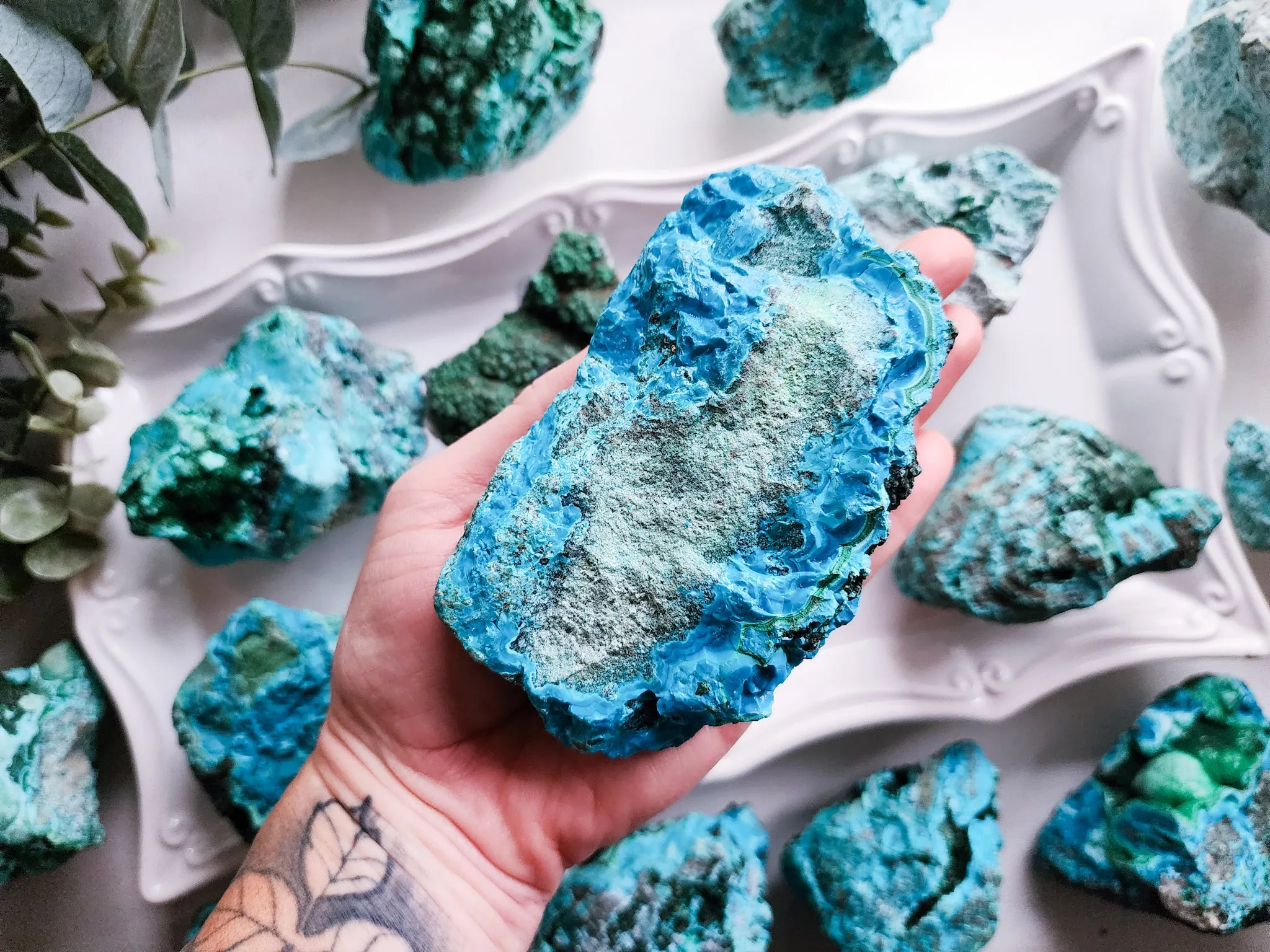 Raw Chrysocolla with Malachite || Africa