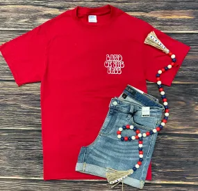 RED Pocket Puff {LAND OF THE FREE} Red Crew Neck Tee