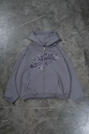 RHINESTONE 2015 DARK GREY FRONTZIP