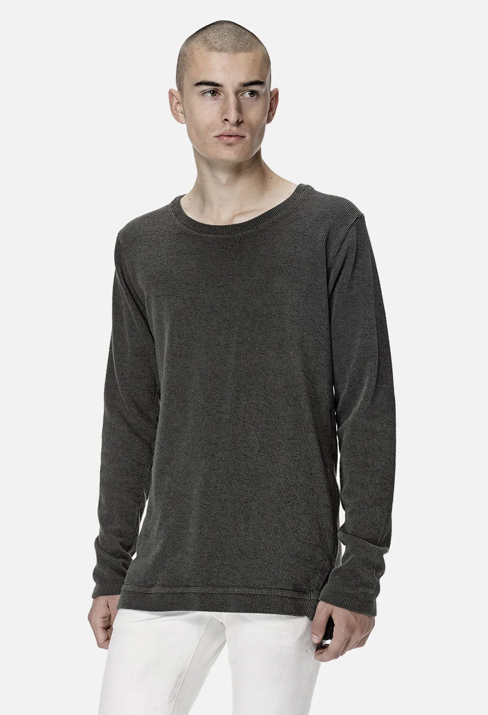 Ribbed Mercer Pullover / Alpine