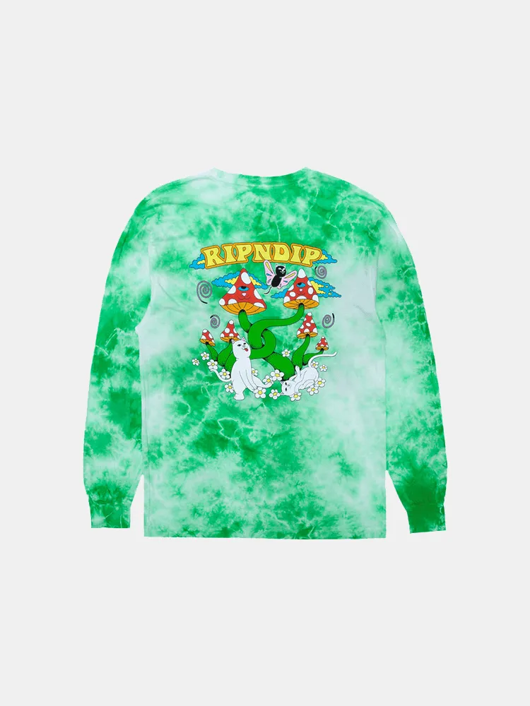 Rip N Dip Cloud Sixty Nine Long Sleeve - Lime Cloud Wash