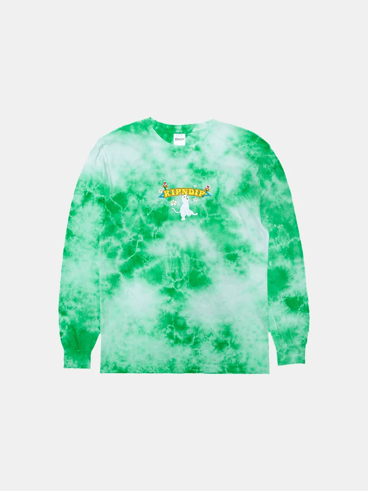 Rip N Dip Cloud Sixty Nine Long Sleeve - Lime Cloud Wash