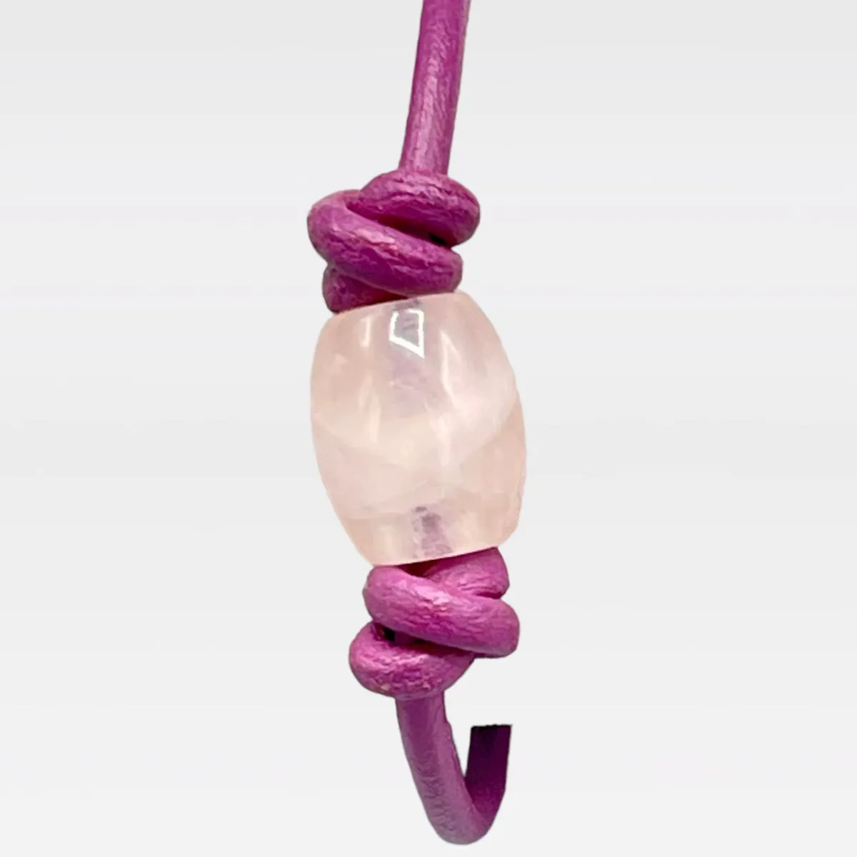 Rose Quartz Leather Bracelet