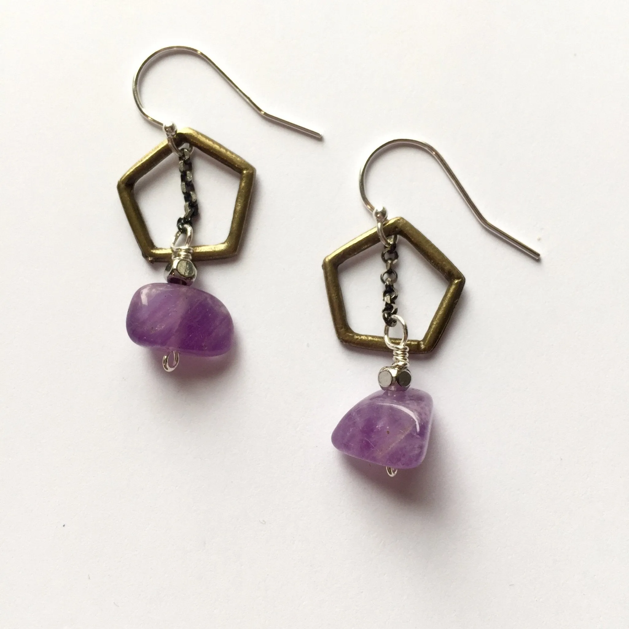 Rule of Five Amethyst Earrings