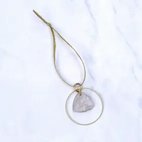 Rutilated Quartz Gemstone Hanging Ornament