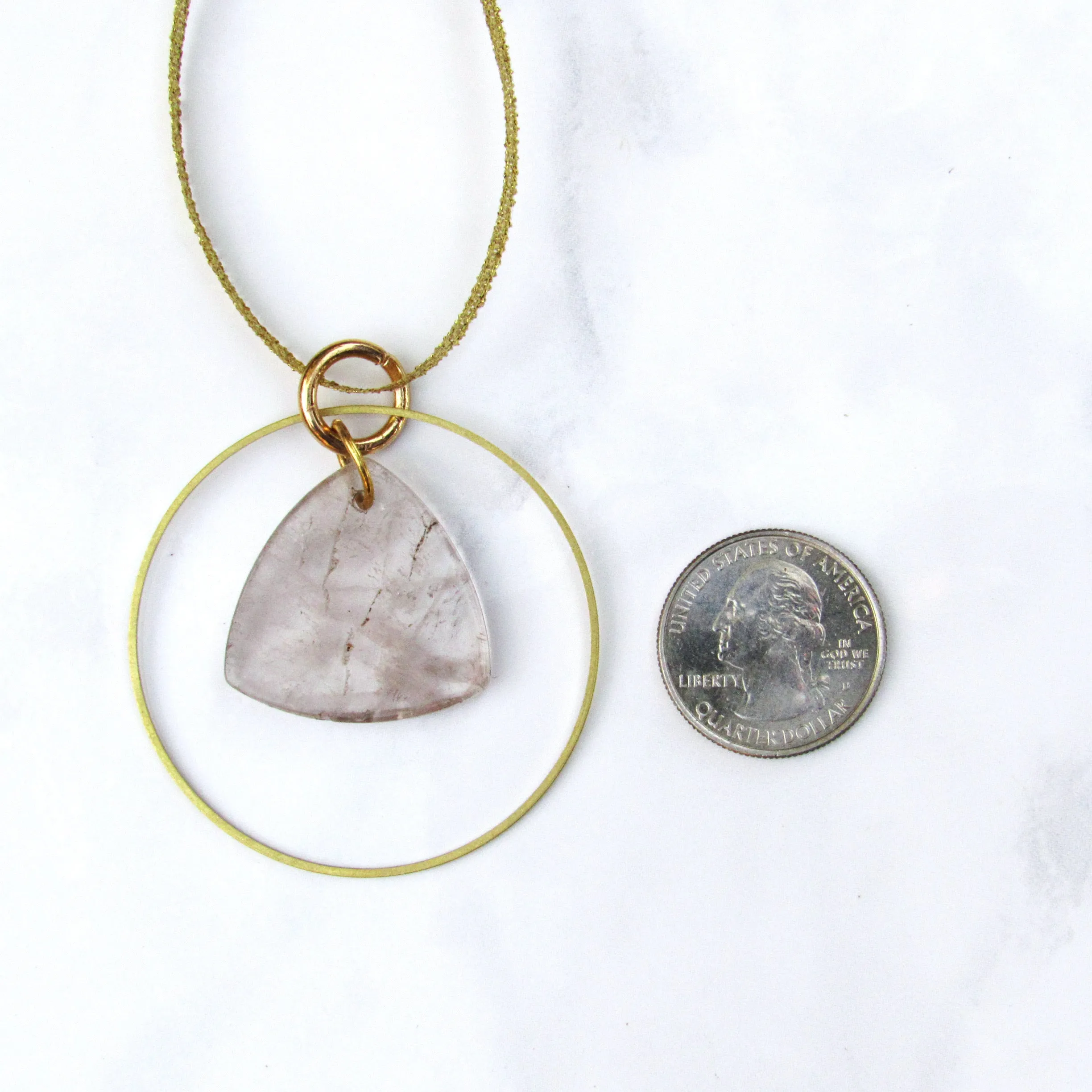 Rutilated Quartz Gemstone Hanging Ornament