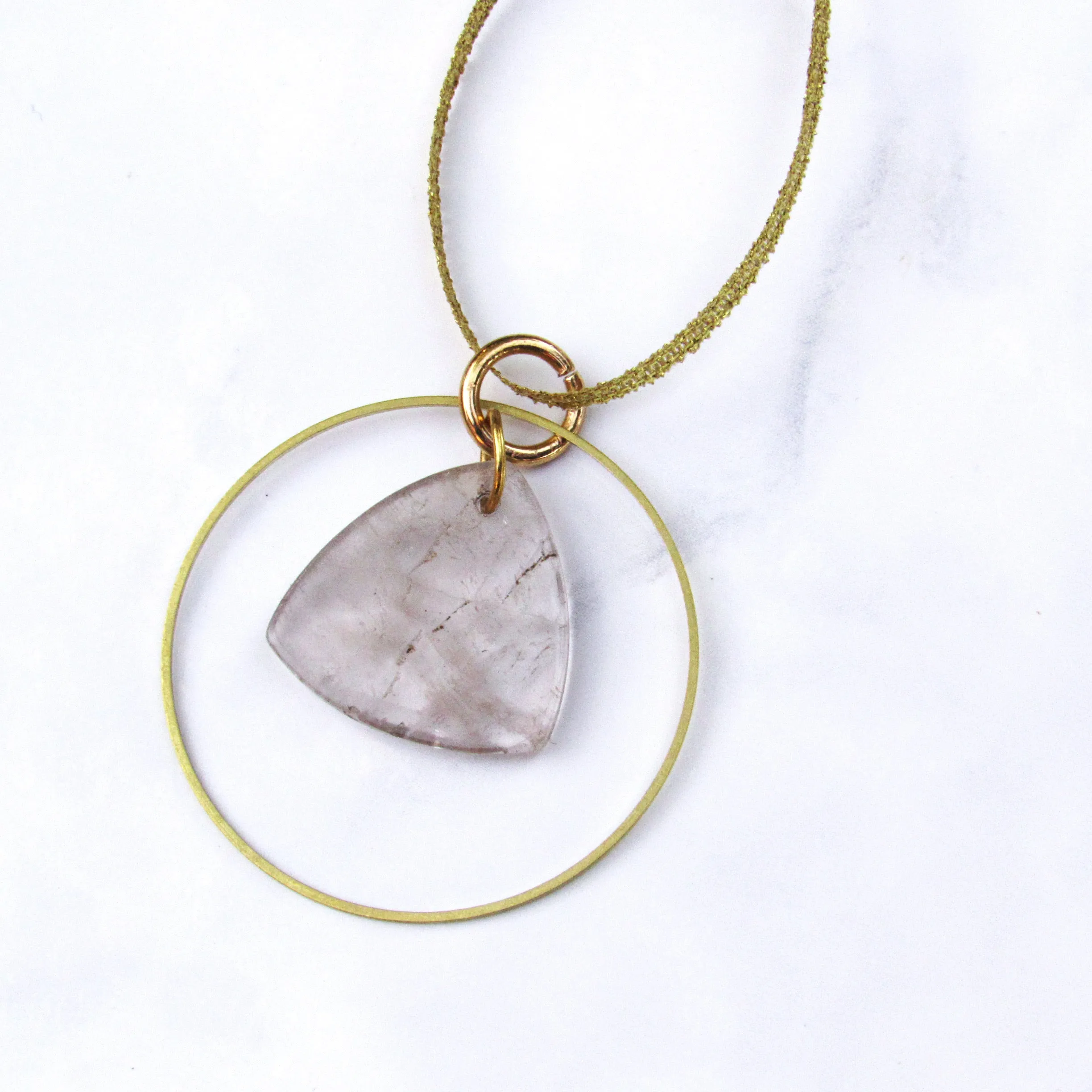 Rutilated Quartz Gemstone Hanging Ornament