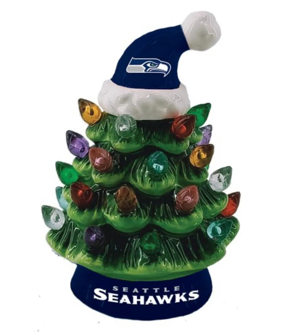 Seattle Seahawks LED Ceramic  Tree Ornament