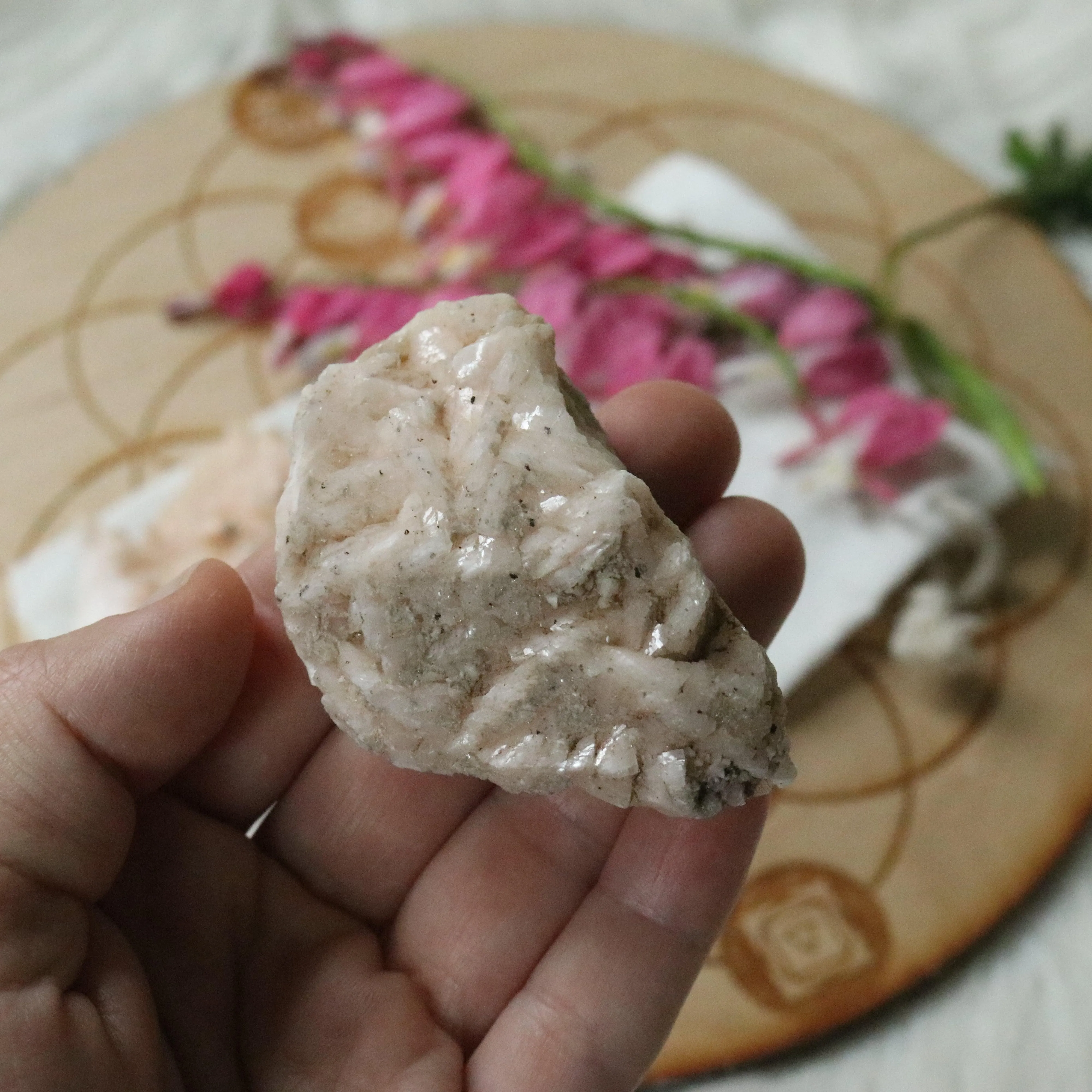 Set of Two ~ Pink Dolomite Specimen with inclusions~ Chakra Balancing Stone