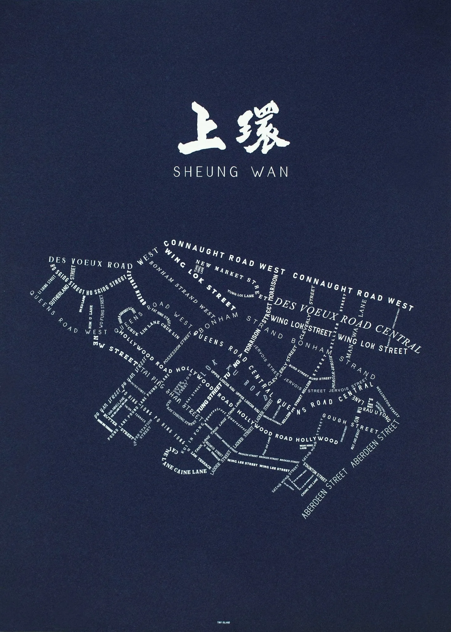 Sheung Wan Typographical Map