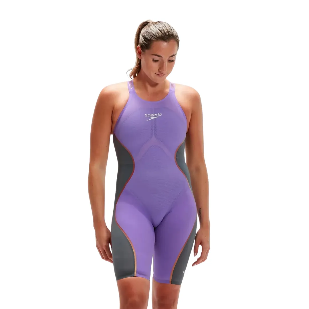 Speedo Women's Fastskin LZR Pure Intent Purple Reign Openback Kneeskin