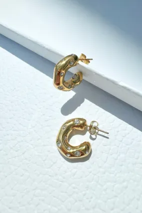 Stamford Earrings, Gold