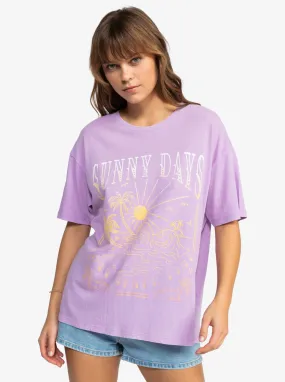 Sunny Days Washed Oversized T-Shirt - Crocus Petal