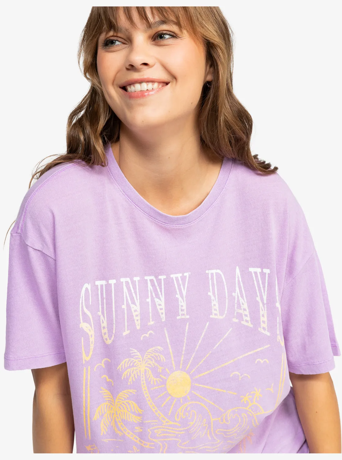 Sunny Days Washed Oversized T-Shirt - Crocus Petal