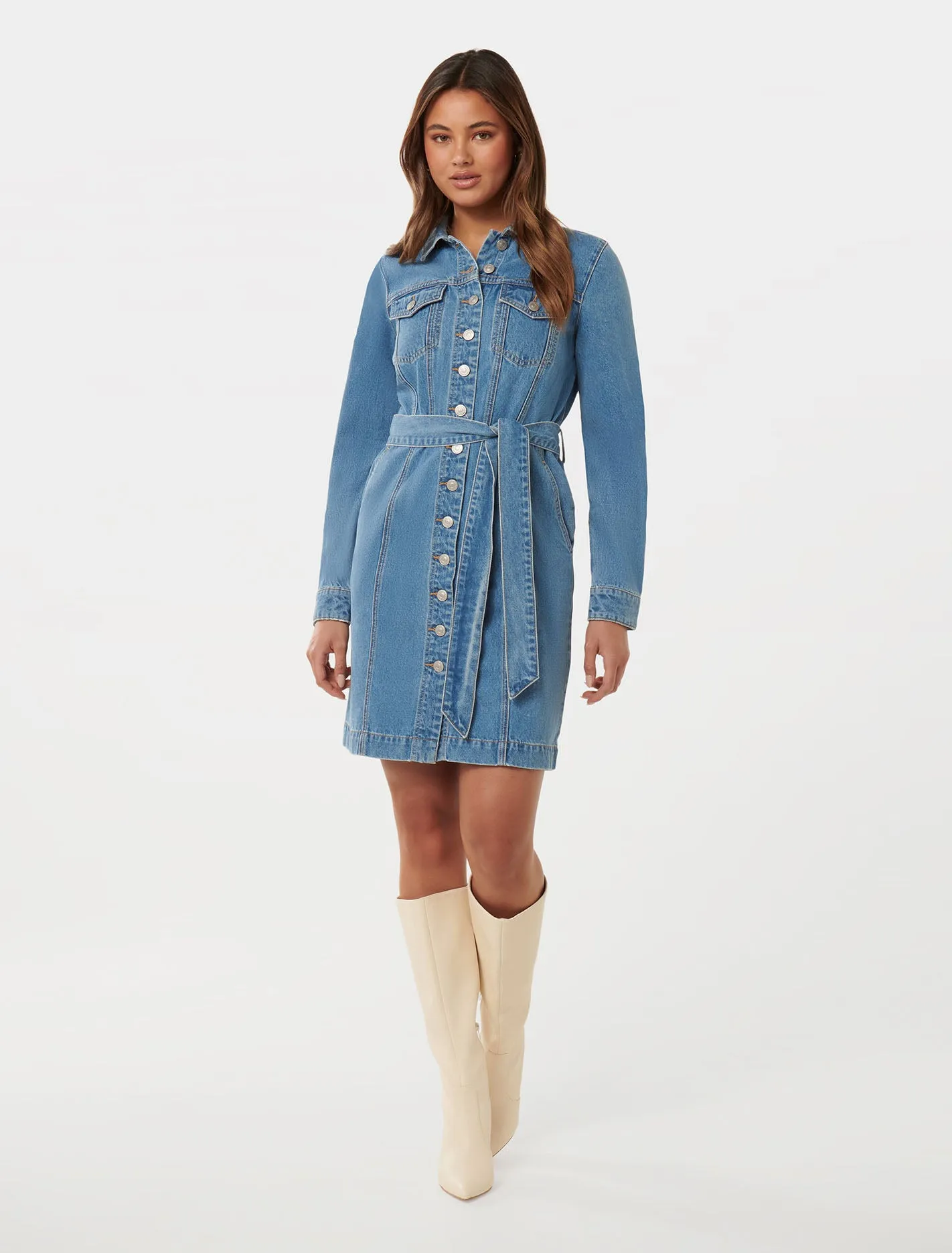 Taylor Denim Shirt Dress