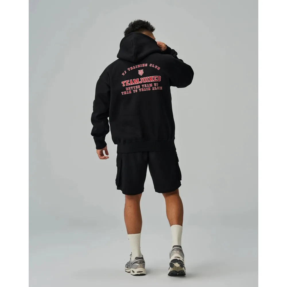 TEAMJOINED TJTC OS LAYOUT OVERSIZED HOODIE-BLACK