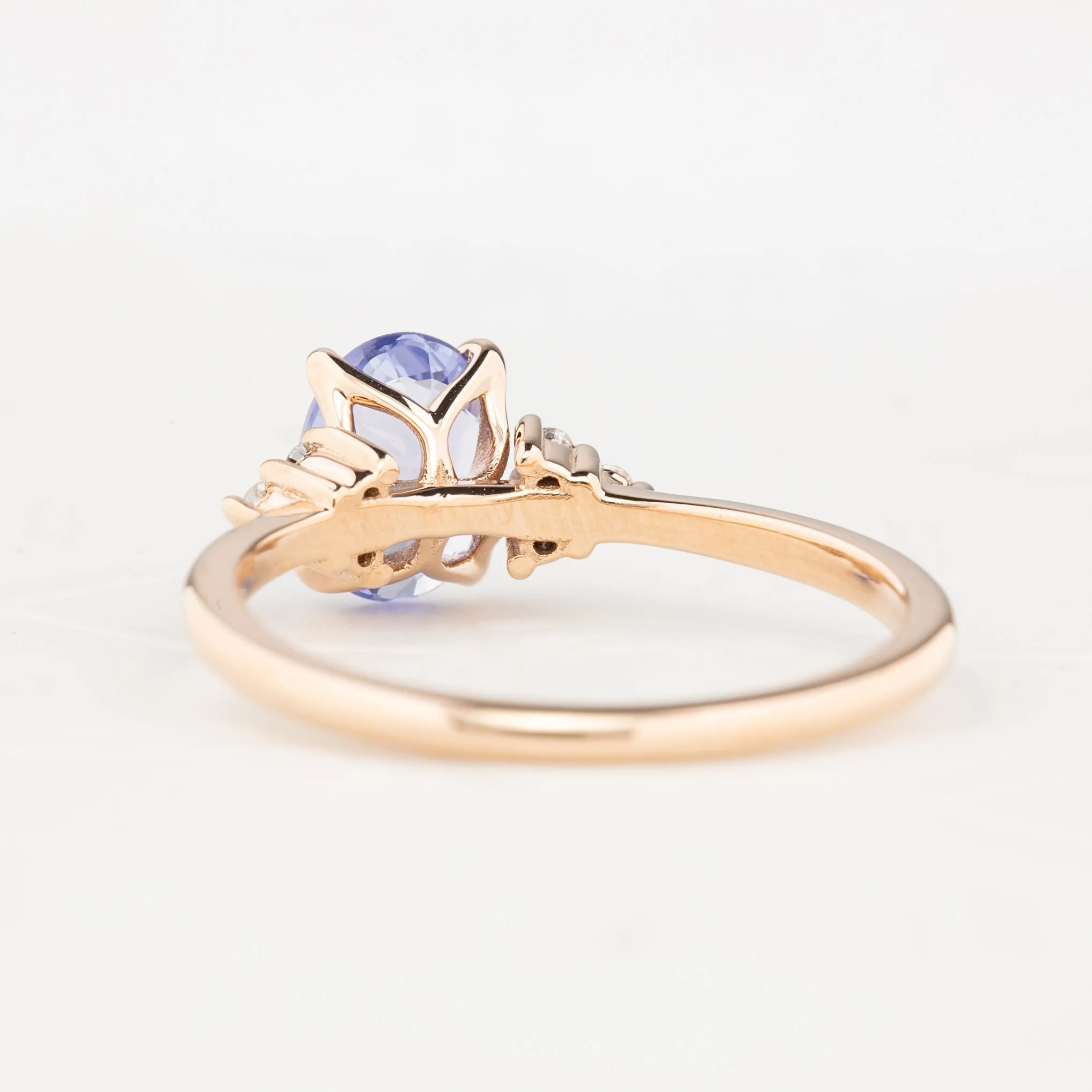 Teresa Ring 1.13ct Blue Unheated Sapphire, 14k Rose Gold (One of a kind)