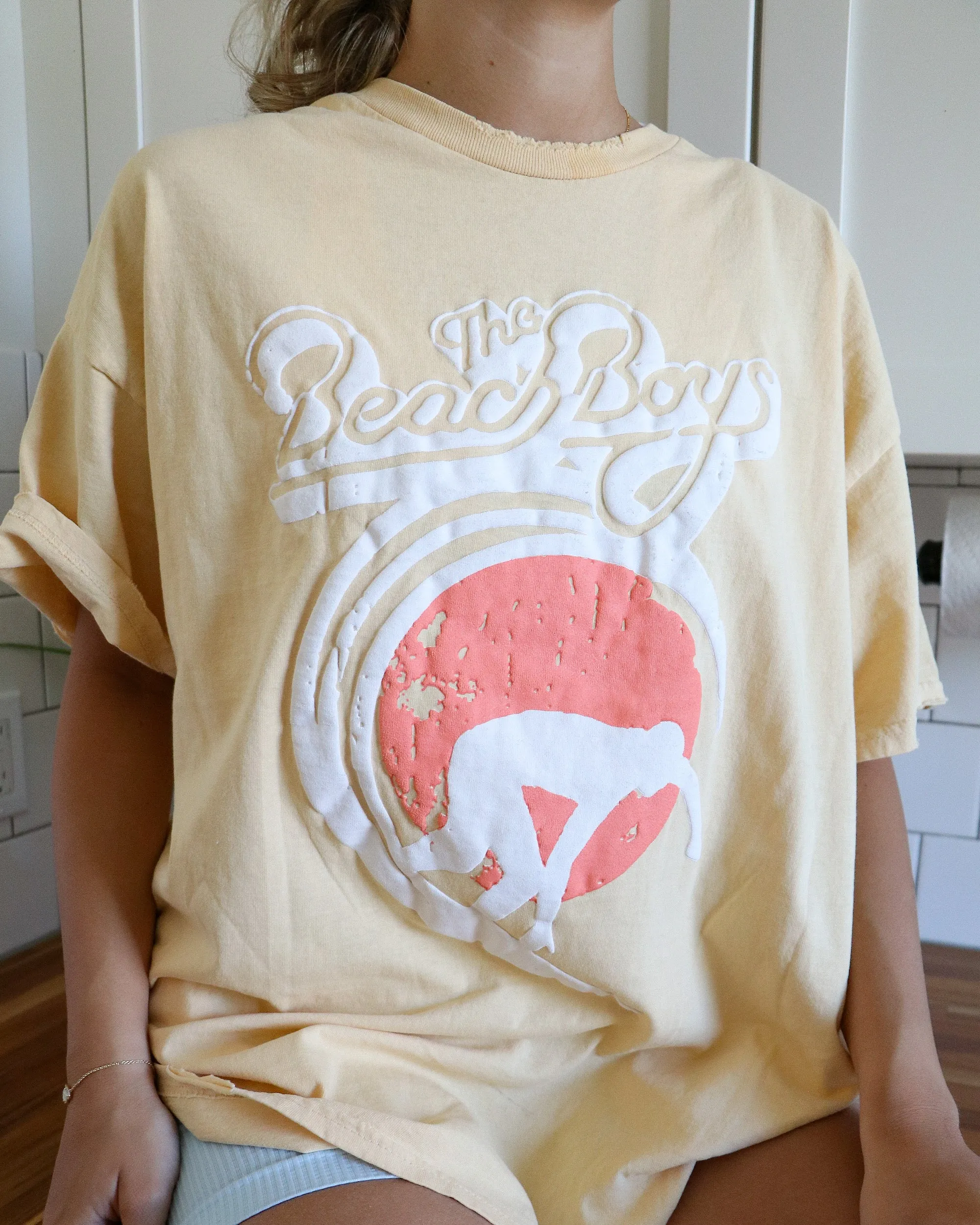 The Beach Boys Classic Puff Yellow Thrifted Tee